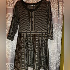 Olive & Black Sweater Dress